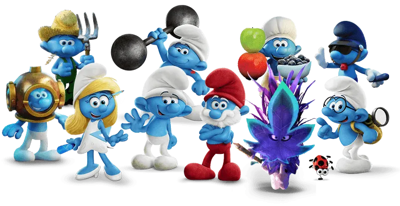 Smurfs Construction Smurf, hard hat, carrying bricks, free png